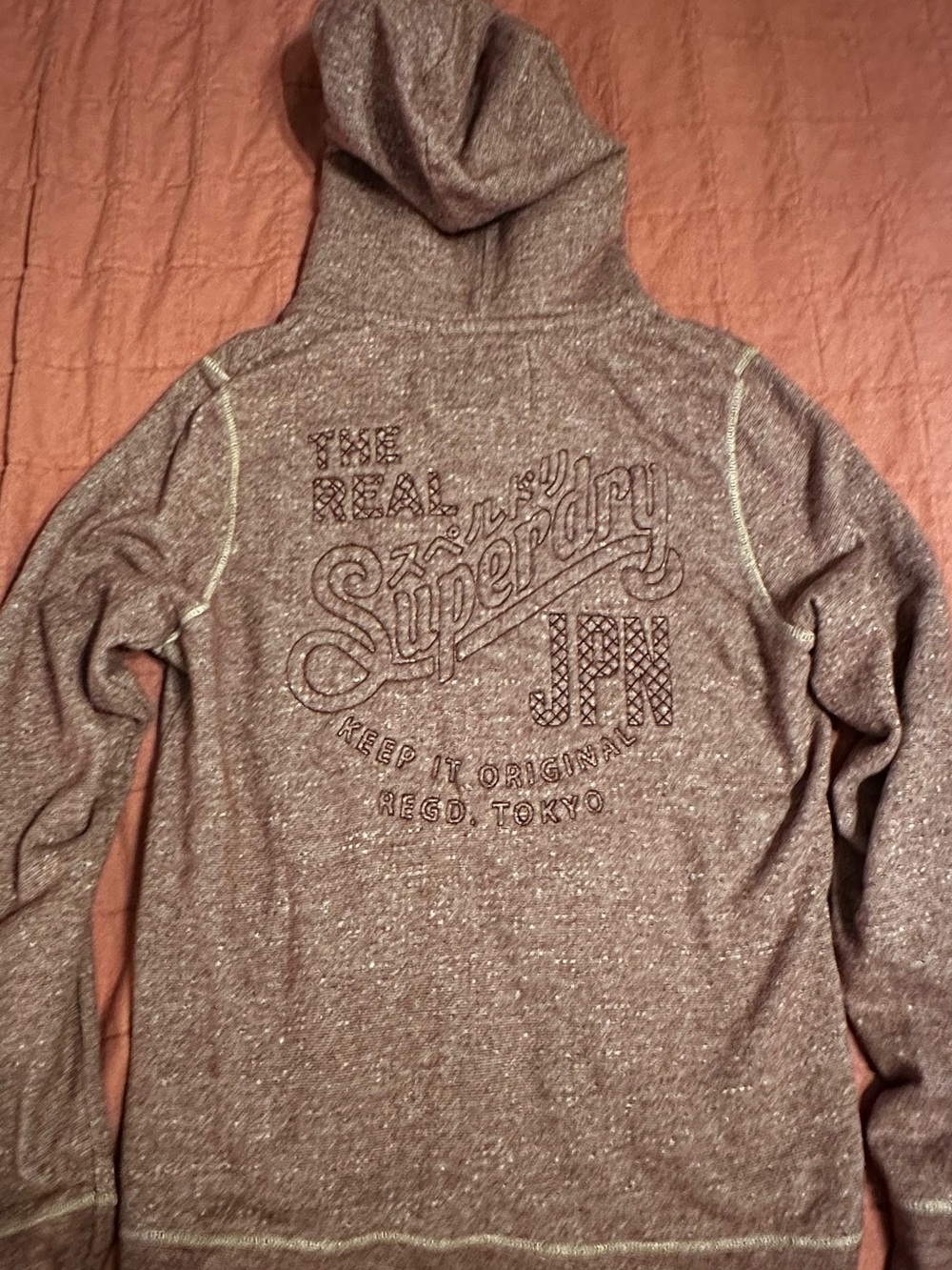 Superdry Women’s Marled Mauve Zip-Up hoodie - Picture 8 of 9